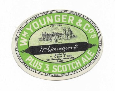 Wm. YOUNGER - PLUS 3 SCOTCH ALE - RUGBY