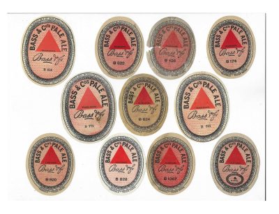 BASS - RED TRIANGLE - SMALL AND LARGER SIZE - 11 FURTHER DIFFERENT NUMBERED