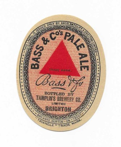BASS - TAMPLIN'S BREWERY - BRIGHTON - 84mm TALL