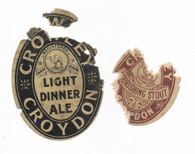 CROWLEY OF CROYDON  - LIGHT DINNER ALE WOULD BE 115mm TALL - REALLY POOR BUT RARE