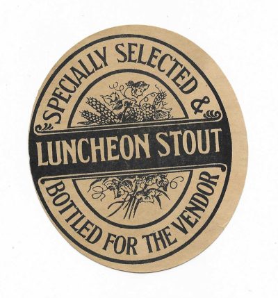 STRONGLY BELIEVED TO BE GOLDING OF SEVENOAKS - ( SEE EXTRA PIC SHOWING GOLDING LABELS ) - LUNCHEON STOUT - 115mm TALL