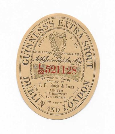 GUINNESS - THE BREWERY LUTTERWORTH - T.P.BUCK & SONS - 1930 / 1940 - 70mm TALL - V.G.C.