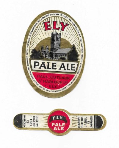 HALL ,CUTLACK & HARLOCK - PALE ALE WITH STOPPER - SOME THINNING ON REAR OF MIDDLE MAIN LABEL  - SEE BOTH PICS