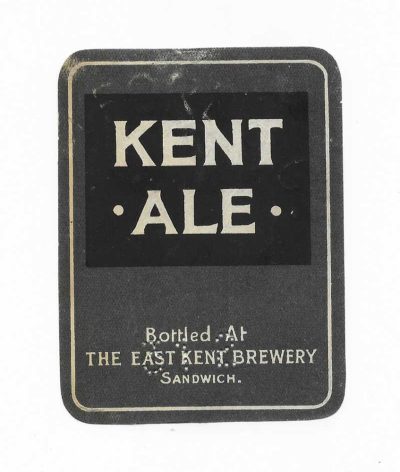 EAST KENT BREWERY - SANDWICH - KENT ALE - 84mm TALL - EXTREMELY SCARCE HENCE PRICE - SEE BOTH PICS