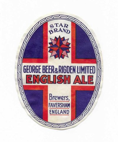 GEORGE BEER & RIGDEN - FAVERSHAM - ENGLISH ALE - SEE BOTH PICS