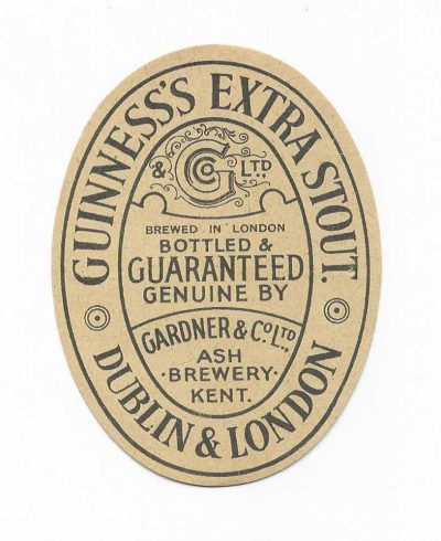 GUINNESS - GARDNER OF ASH BREWERY - KENT