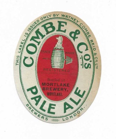 WATNEY COMBE REID - MORTLAKE BREWERY - PALE ALE - 86mm TALL - SEE BOTH PICS