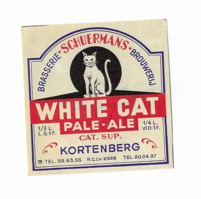 BELGIUM - WHITE CAT PALE ALE - KORTENBERG - SCHUERMANS BROUWERIJ - SEE BOTH PICS