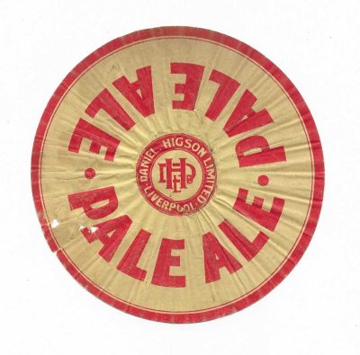 HIGSON OF LIVERPOOL - TOP CRIMPLED LABEL TO STOP TAMPERING - FAIR - 107mm TALL