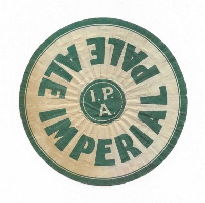 IMPERIAL PALE ALE - TOP CRIMPLED LABEL TO STOP TAMPERING - 107mm TALL - UNKNOWN BREWER - c1910