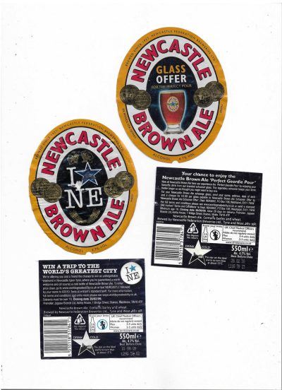 NEWCASTLE - GLASS OFFER AND I * NE - TAKEN OFF BOTTLES - FAIR ONLY