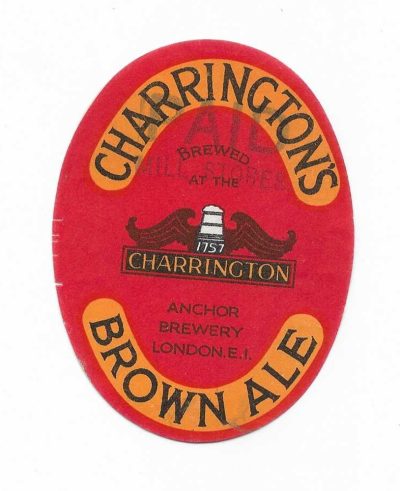CHARRINGTON'S BROWN ALE - BREWED AT THE ANCHOR BREWERY - FAIR